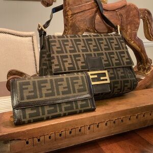 Faux Fendi Zucca and Wallet Set